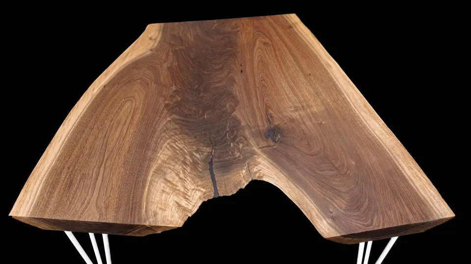 Small Live Edge Walnut Crotch Coffee Table